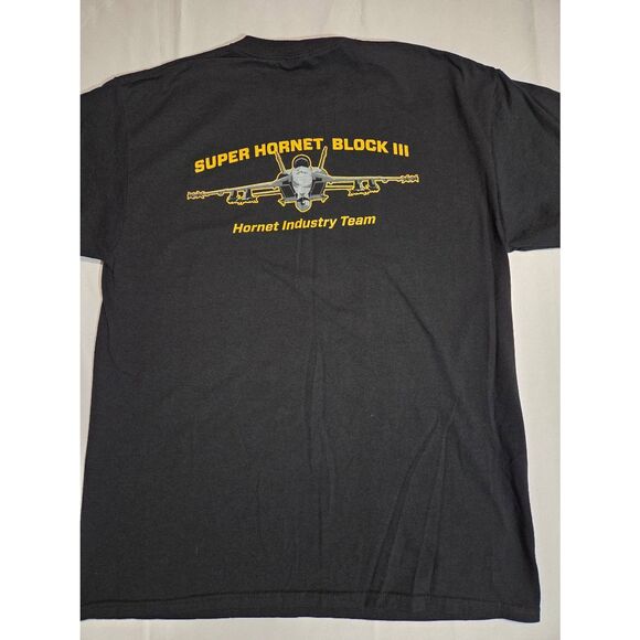 NORTHROP GRUMMAN SUPER HORNET BLOCK III INDUSTRY TEAM BLACK MENS T SHIRT LARGE